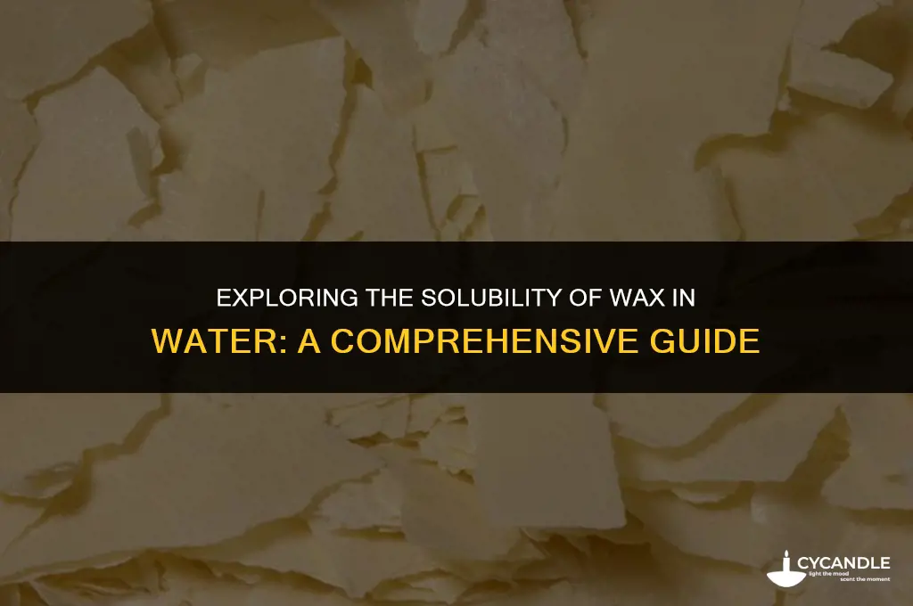 will wax dissolve in water