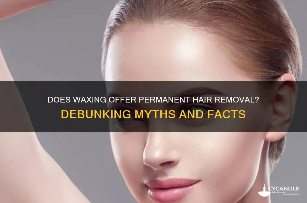 will waxing permanently remove body hair