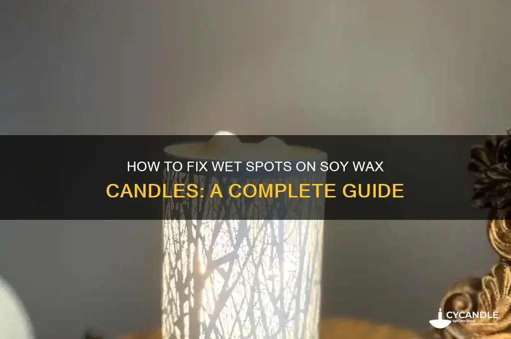will wet spots on soy wax candle go away