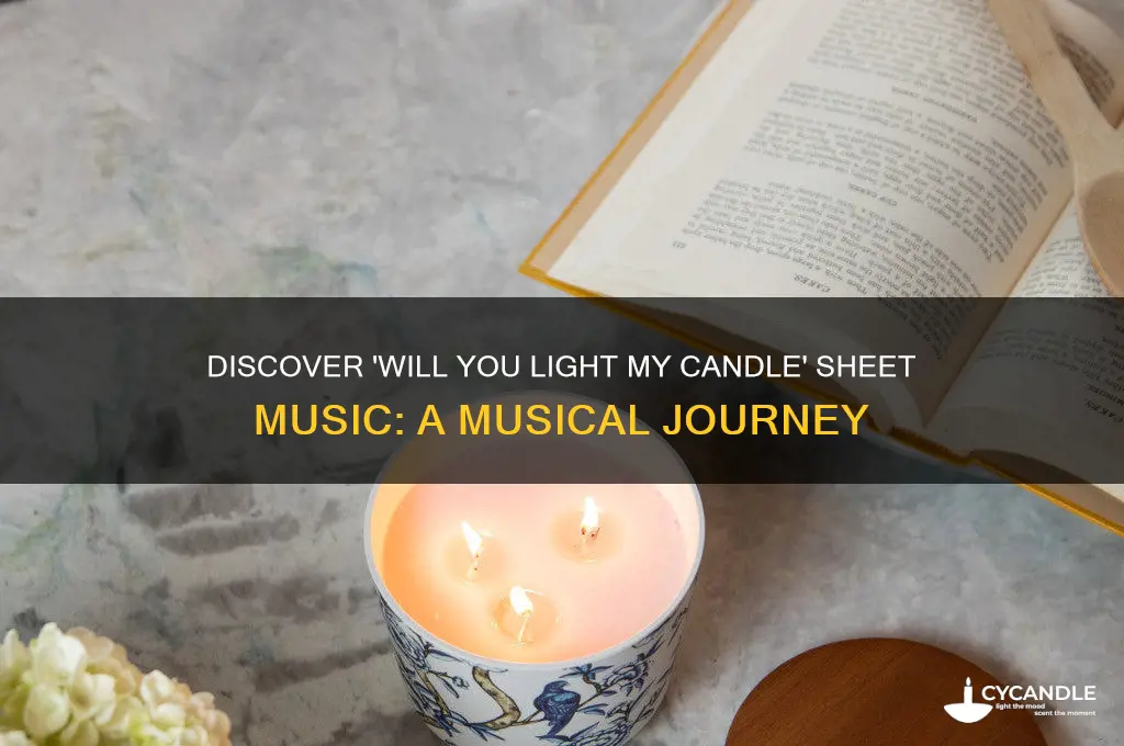will you light my candle sheet music