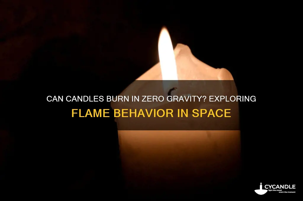 would a candle work in zero gravity
